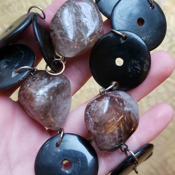 Bohemian tumbled stone fashion necklace - Picture 9 of 11